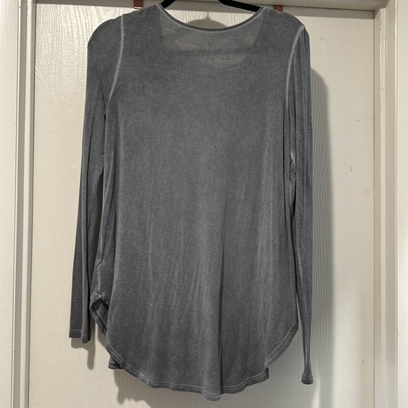 American Eagle gray, long sleeve shirt - Picture 3 of 4